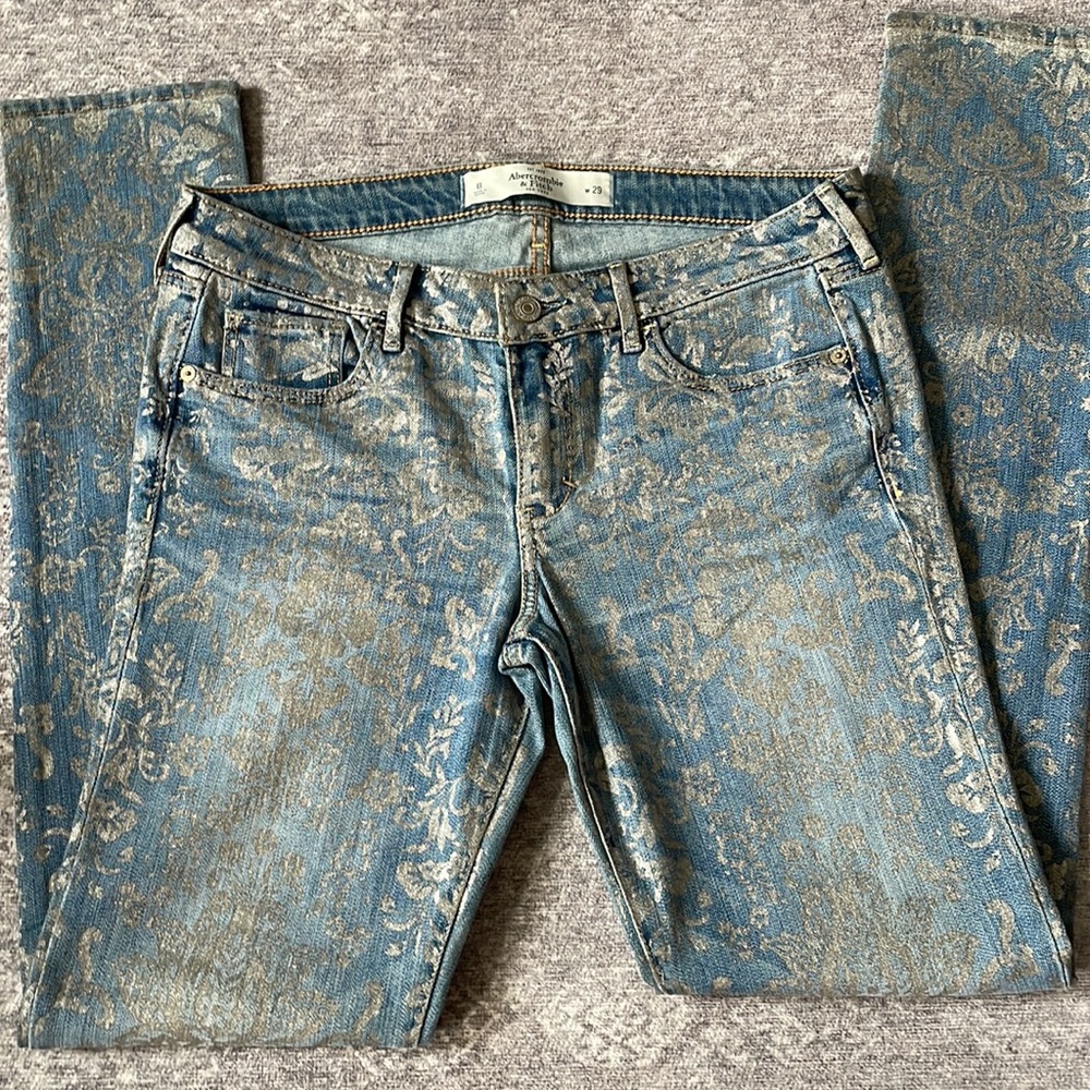Abercrombie Jeans Skinny gold Embossed